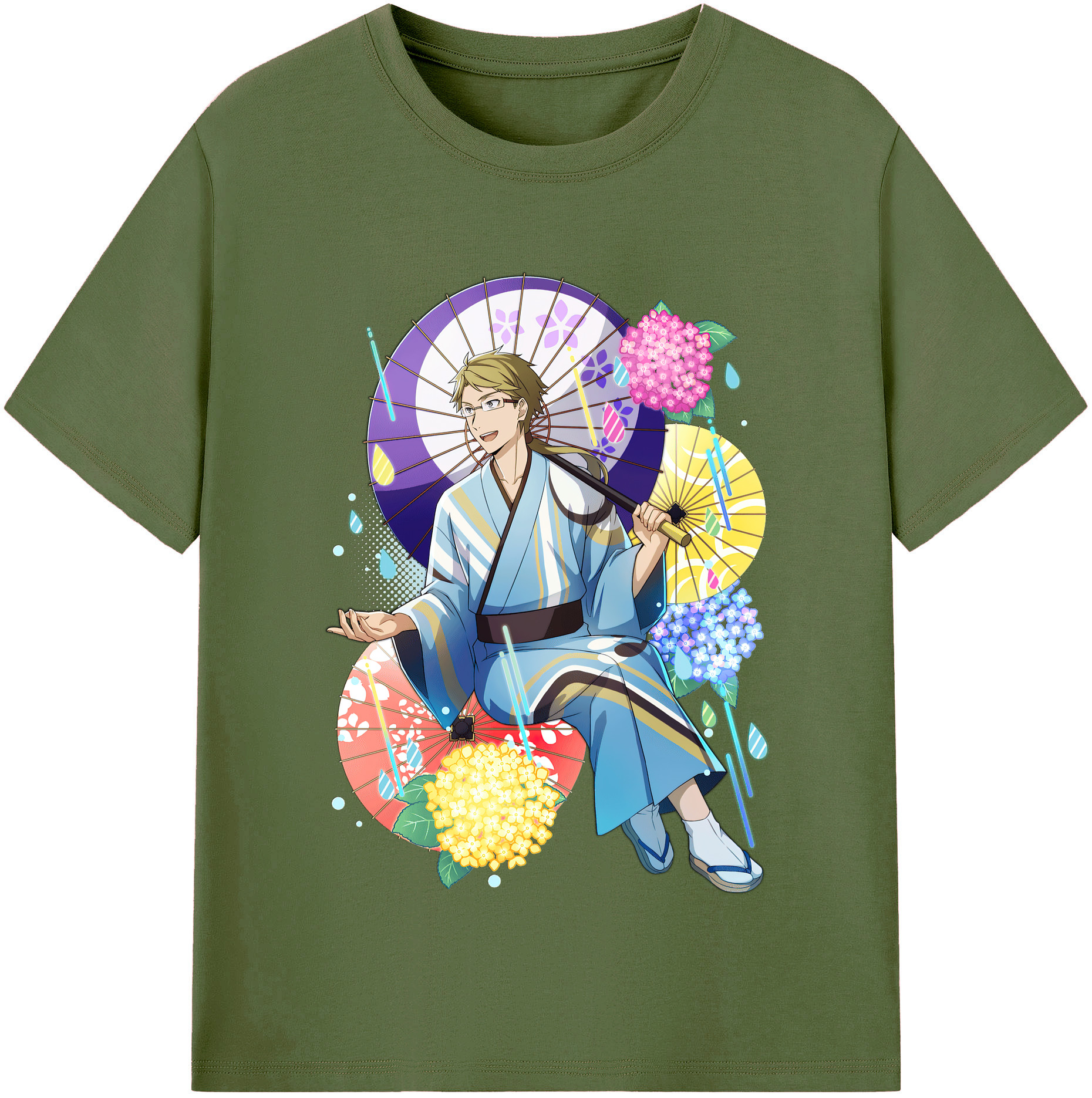 （画像用） 文豪ストレイドッグス Bungo Stray Dogs 綿100％半袖Tシャツ（フロントプリント）